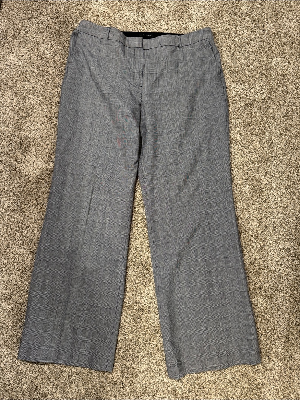 Jones New York Black and Gray Plaid Dress Pants